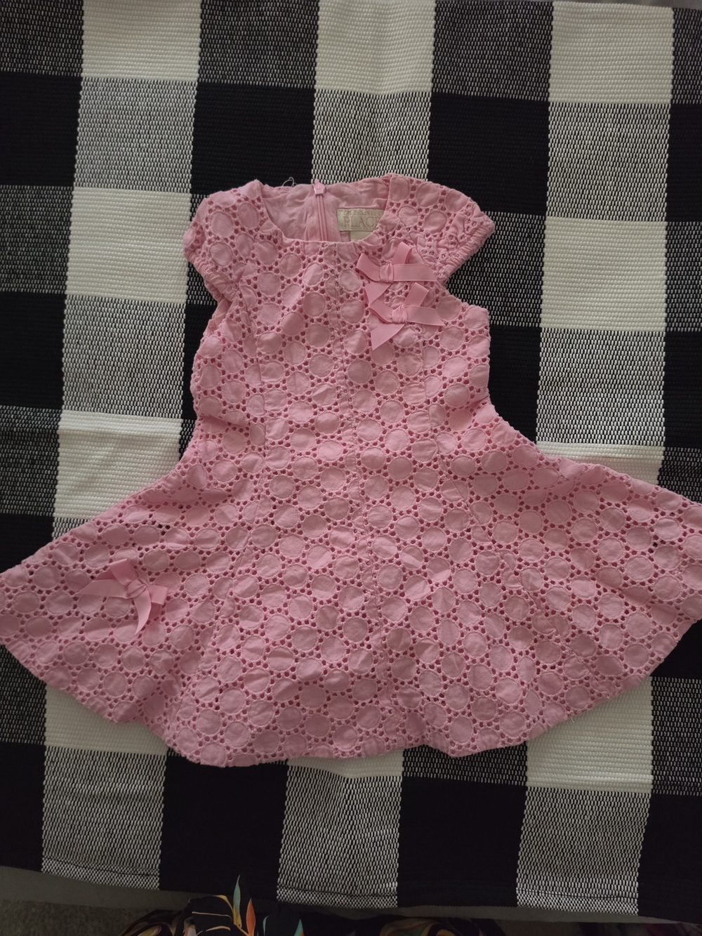 The Children's Place Pink Eyelet Bow Dress